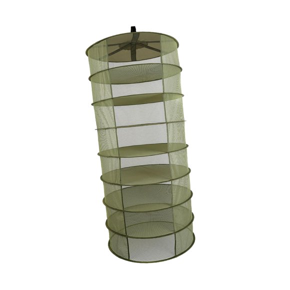 Almencla 2ft 8 Layer Plant Hanging Dry Mesh Net Lightweight with Carry Bag Breathable Green