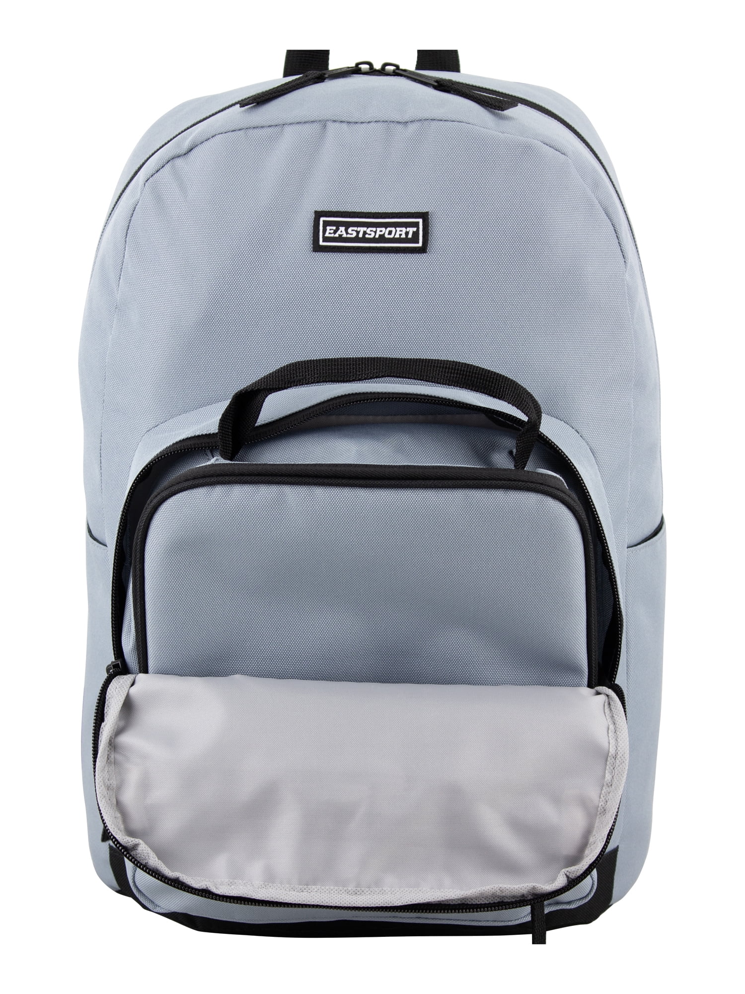 Eastsport Unisex 17" Backpack & Lunch Box 2-Piece Set, Cool Grey