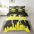 thumbnail image 2 of YST Girls Dance King Comforter Set, 7-Piece, Gymnastics Theme, Black Yellow, 2 of 4