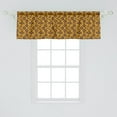 thumbnail image 2 of Ambesonne Fish Window Valance, Retro Style Coffee Tones Flat and Long Fish with Flowers, Curtain Valance for Kitchen Bedroom Decor with Rod Pocket, 54" X 18", Pale Coffee Chocolate, 2 of 3