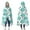 Cute Green Hedgehog, variant on Wearable Blanket,Cute Hedgehogs and Forest Animals Pattern Hooded Wearable Flannel Blanket for Adults & Teens,Winter Poncho Shawl Wrap Cape Cozy Anti-Pill,60"x80"