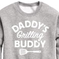 thumbnail image 3 of Instant Message - Daddy's Grilling Buddy - Toddler & Youth Crewneck Fleece Sweatshirt, 3 of 6