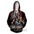 thumbnail image 2 of Nueva sudadera con capucha con cremallera y estampado 3D de Powerwolf para hombre, sudadera deportiva de estilo hip hop callejero para exteriores, abrigo informal con capucha para hombre, 2 of 5