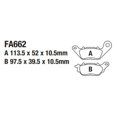 thumbnail image 2 of Balata para motocicleta FA662HH EBC negro, 2 of 2