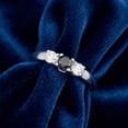 thumbnail image 5 of Pompeii 1/2ct Black & White Diamond 3-Stone Engagement Ring 10K White Gold (G/H,I2), 5 of 6