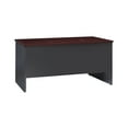 thumbnail image 2 of Hirsh Executive Office Modular Double Pedestal File Office Desk, 30" D x 60" W, Charcoal/Mahogany, 2 of 6