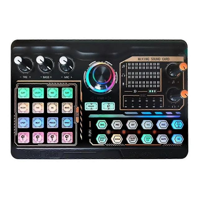 P300 Professional Podcast Live Sound Card For Pc Smartphone Laptop Computer Vlog Recording Live Streaming