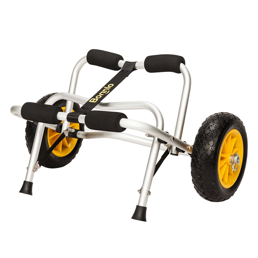 Bonnlo Boat Kayak 20x2mm Aluminum Canoe Cart Carrier Dolly Trailer