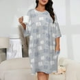 thumbnail image 2 of Cartoon Elephant Sleepshirts For Sleeping Travels Loose Sleepdress Pajama Dress Soft Nightdress Sleepwear, 2 of 7