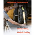 thumbnail image 3 of KFFKFF Wheel Chock Tie-Down Kit, Deck-Mounted Trailer Strap System, Vehicle Tie-Down Kit with J-Hook, 10009 lbs Break Strength & 3333 lbs Working Load Capacity for Motorcycles, SUVs, Trailers, 3 of 9