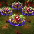 thumbnail image 3 of LED Solar Firework Light Outdoor 420/300/200/60 IP65 Garden Flower Lights with 8 Lighting Modes - Decorative Fairy Lights for Yard, Patio, and Pathway Christmas Decoration Warm White/Multicolor solar, 3 of 10