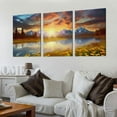 thumbnail image 2 of ONETECH Sunset Mountain Canvas Wall Art - Nature Canvas Pictures for Wall Decor Sunflowers Lake Grand Teton National Park Scenery Canvas Painting Landscape Artwork Living Room12''x16''X3 Panels, 2 of 4