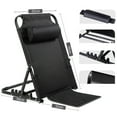 thumbnail image 3 of pitrice Lifting Bed Backrest Folding for Adult Adjustable Angle Back Rest Steel large 7 Gears Black, 3 of 9