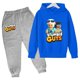 thumbnail image 3 of Sudadera con capucha para niños, abrigo de moda, estampado de viaje de anime para niños y niñas de 3 a 12 años, camiseta y pantalones, conjunto informal con capucha de 2 piezas, 3 of 5