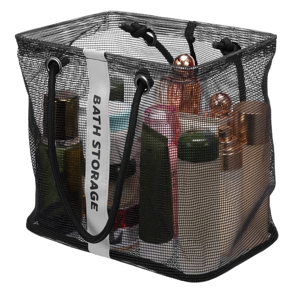 Mesh Shower Caddy Portable Breathable Shower Bag with Handles Quick Dry Mesh Beach Bag for Bathroom College Dorm Camp Gym