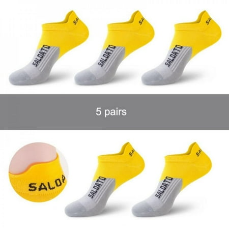 

Praeter 5 Pair Professional Basketball Socks Running Socks Non-Slip SWEAT-ABSORBENT Sports Socks Men Women Tube Thick Towel Socks E