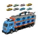 thumbnail image 5 of Camión Transportador Grande, Conjunto de Juguetes, Camiones de Juguete, Educativo Temprano, Coleccionable, Transportador de Almacenamiento Plegable, J , azul con 8 coches, 5 of 9