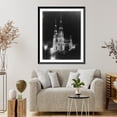thumbnail image 4 of Historic Framed Print, [St. Patrick's Cathedral, New York City, lit up at night] - 2, 17-7/8" x 21-7/8", 4 of 9