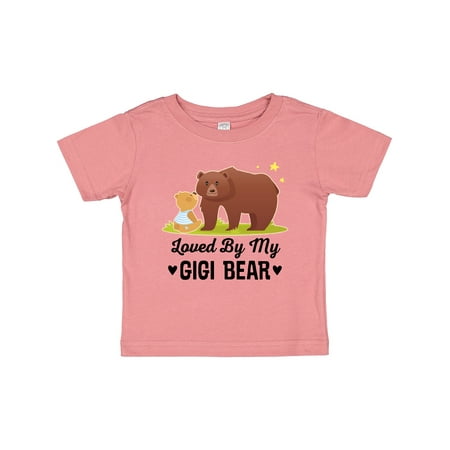 

Inktastic Gigi Bear Loves Me Grandson Gift Boys or Girls Baby T-Shirt