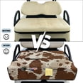 thumbnail image 6 of COEQINE Universal Golf Cart Seat Cover for 2-Seaters, Folds Like a Bag with Handle, 51.2x30.3 Inch Fit for EZGO/Yamaha/Club Car, 4-Pocket, Machine Washable, Retro Cowhide Cow Print, 6 of 8
