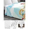 thumbnail image 6 of Cartoon House Full Size Flat Sheet, Wrinkleproof & Fadeproof Cooling Flat Bed Sheet Only, Funny Playground Blue Sky White Breathable Soft Bedding Top Sheets 81 x 96 Inches, 6 of 8