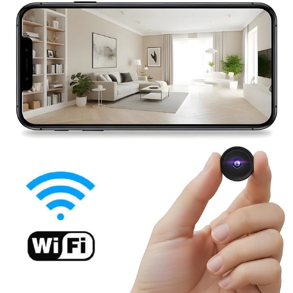 Mini Indoor Security Camera Wireless, Upgraded HD 1080P Portable Nanny Pet Camera, Wide Angle, Night Vision, Indoor Outdoor Camera for Home Security