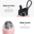 thumbnail image 7 of GEDUX 24oz Insulated Stainless Steel Water Bottle with 2 Leak Proof Lids (Spout Lid and Straw Lid) Wide Mouth for Sports and Travel, 7 of 7