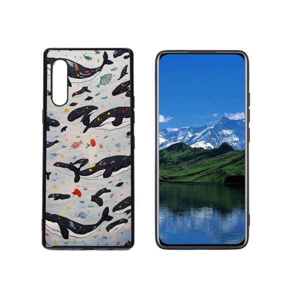 Compatible with LG Velvet 4G Phone Case, Whales-6 Case Men Women, Flexible Silicone Shockproof Case for LG Velvet 4G