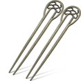 thumbnail image 1 of 2 piezas de pinzas para el cabello clásicas nórdicas de metal en forma de U, horquillas para el cabello vintage, accesorios para el cabello con moño de 2 puntas para peinados de niñas y damas (bro, 1 of 5