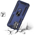 thumbnail image 3 of For Motorola Moto G 5G 2024 Ring Magnetic Kickstand Hybrid Case Cover - Blue, 3 of 3
