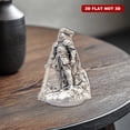 thumbnail image 6 of Rotating acrylic display featuring a knight in polished armor with a jeweled sword atop a jagged mountain with detailed rocky outcrops, 6 of 8