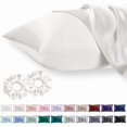 thumbnail image 1 of Chenchen Queen Satin Pillowcase for Hair 2pc,Similar to Silk Pillow Cases,Easier Care Than Silk Pillowcase,Gifts for Women Men,Cream White,20x30 & Envelope Closure and 2 Satin Scrunchies, 1 of 1
