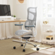 thumbnail image 2 of Silla Ergonómica Ultra Eco Randu Blanca – Ajustable con Soporte Lumbar y Respaldo Transpirable – Home Office, 2 of 5