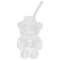 thumbnail image 4 of Vaso de cristal con forma de oso con pajita, vaso para cóctel, vaso para vino, vaso para bebidas, 4 of 8