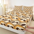 thumbnail image 3 of Castle Fairy Cartoon Sloth Full Size Sheets,Cute Woodland Animal Bed Sheets, 3 of 7