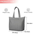 thumbnail image 4 of Black White Gingham Checkered Pattern Travel Tote Bags for Women Carry On,Large Weekender Bags for Women Travel,Multi Functional Duffle Bag for Work,Shopping,Sports, 4 of 5