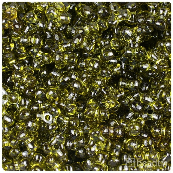 BeadTin Avocado Transparent 11mm TriBead Craft Beads (500pcs)
