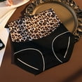 Leopard Print Women's Underwear Europe And America High Waist Belly