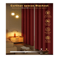 thumbnail image 3 of Cortinas Blackout Ventana Sala 300x230cm 2 Paneles Rojo, 3 of 5
