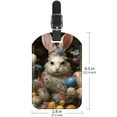 thumbnail image 6 of Square 2Pack PU Leather Easter Rabbit Cruise Luggage Tag with Privacy Cover and Name ID Tag for Travel Handbags Backpacks Luggage Tags, 6 of 6