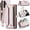 Pink, variant on for Samsung Galaxy S24 FE Case, Women Men Multi-Function Wallet Case with Stand RFID Blocking Featuring Magnetic Closure Zipper Includes Shoulder Strap Wrist Strap