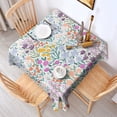 thumbnail image 2 of Pioneer Flower Floral Print Pattern Square Tablecloth,Waterproof Square Table Cover,Wipeable Spillproof Washable Table Cover for Home Kitchen Party Decor 42"X42"(107x107cm), 2 of 6