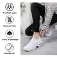 thumbnail image 5 of Cyiecw Women's Walking Shoes Lightweight Slip on Sock Sneakers Comfortable Mesh Air Cushion Platform Loafers, 5 of 7
