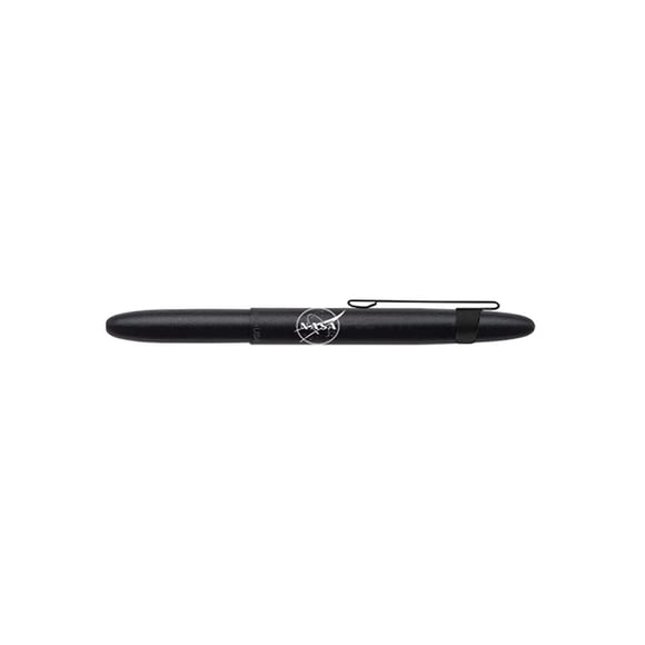 Fisher Space pen Bullet Black with NASA Meatball Outline Logo + Black ink refill (With Clip)