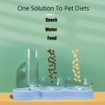 thumbnail image 4 of Cat Supplies No-Spill 500ML Dry Wet Depart Water Bowl Set Puppy Feeder Automatic Drinking Bottle 3 in 1 Bowls For Pet WHITE, 4 of 8