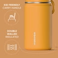 thumbnail image 3 of Hydrapeak Mini 14oz Water Bottle with Straw Lid, Stainless Steel Double Wall Insulated Water Bottle | Leak-Proof and Spill-Proof Water Bottle for School, 24 Hours Cold (Tangerine), 3 of 3