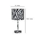 thumbnail image 3 of Fabric Wrapped Table Lamp with Animal Print, White and Black, 3 of 5