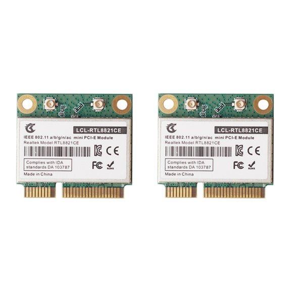 2X RTL8821CE 802.11AC for Bluetooth 4.2 433Mbps 2.4Ghz/5Ghz Dual Band Mini PCIe WiFi CARD RTL8821 Support Laptop/PC