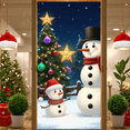 thumbnail image 6 of Festive Snowman Christmas Banner with Star Decor for Winter Holiday Celebration Family Gathering Photo Prop, 6 of 9