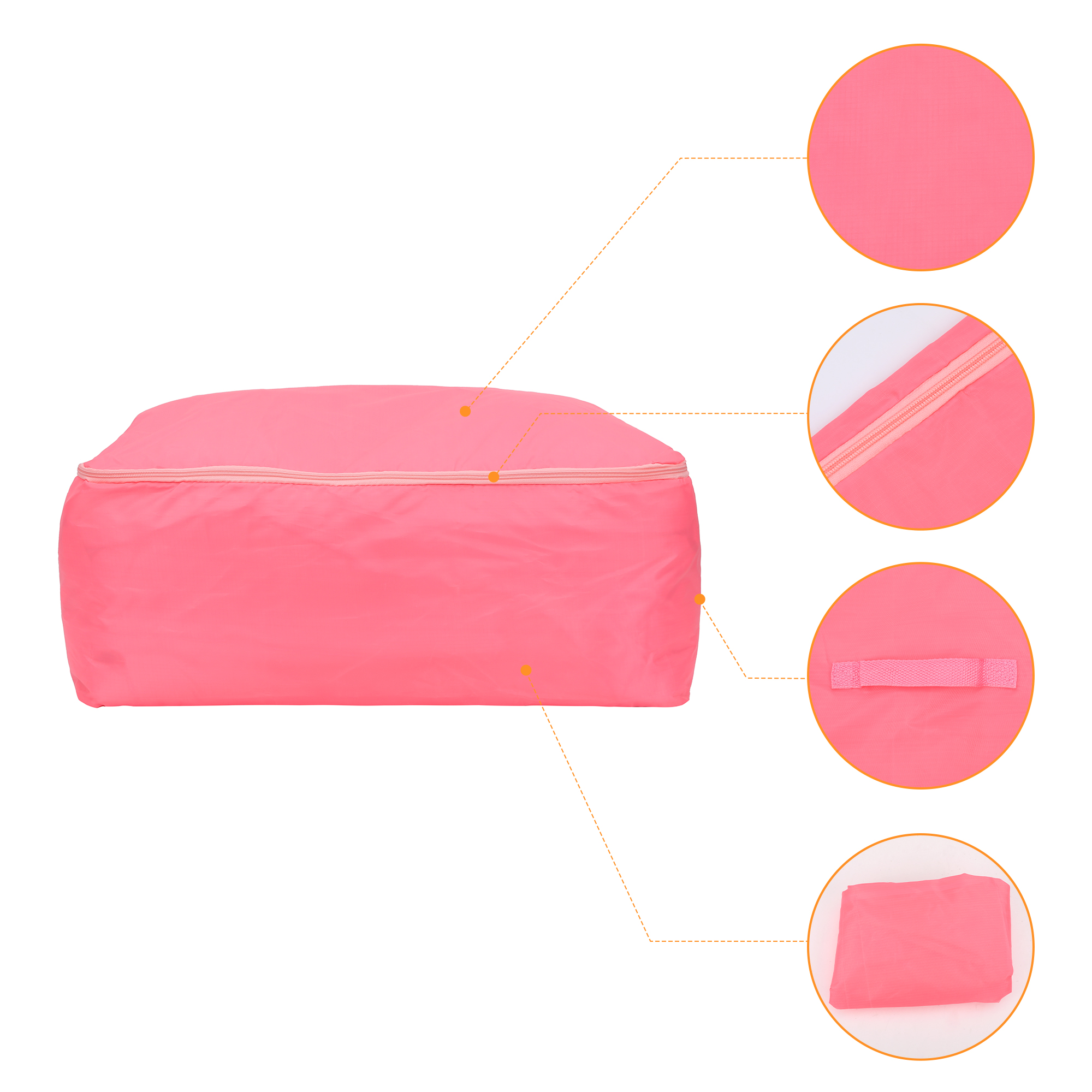Unique Bargains 1 Pack Clothes Storage Bags Moving Bags Pink 23.5*19.5*10in